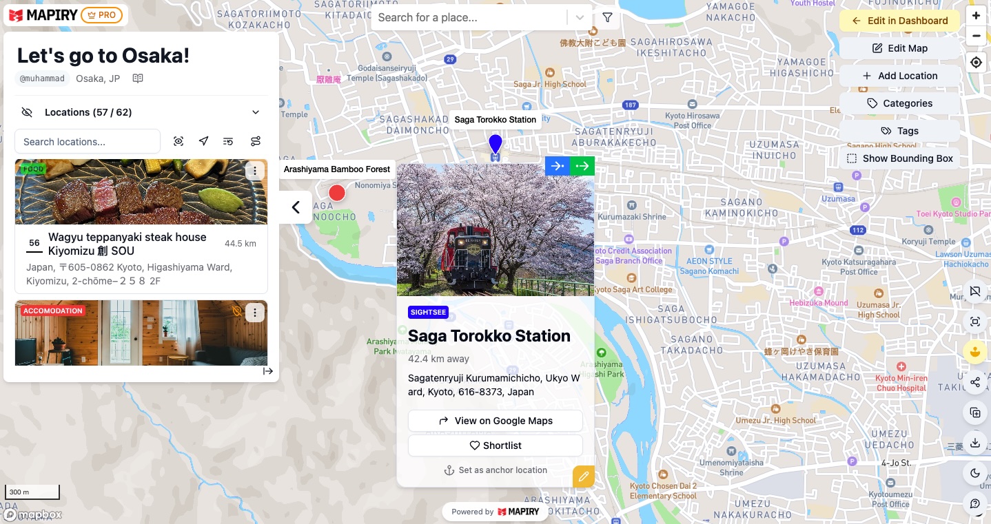 mapiry - AI-powered map creation